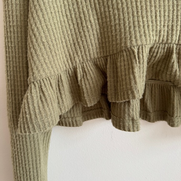 New! URBAN OUTFITTERS • Out From Under Anya Cozy Babydoll Top in Green - Picture 6 of 12